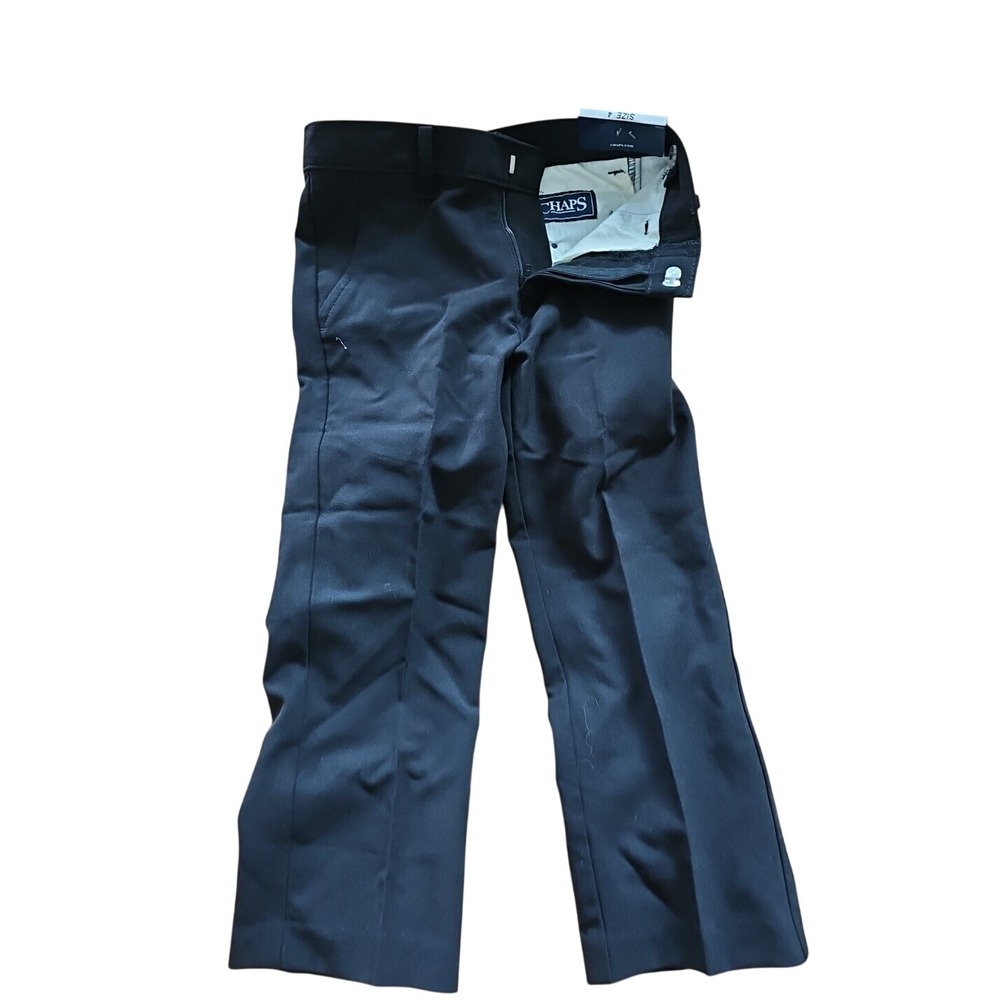 Chaps Boy's Sz 4 Suit Separates Black Dress Pants Stretch NWT #445